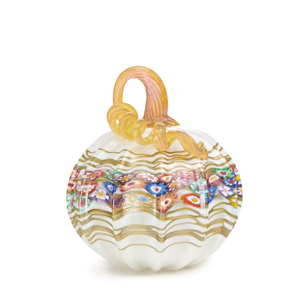 Opal White Floral Vines Pumpkin