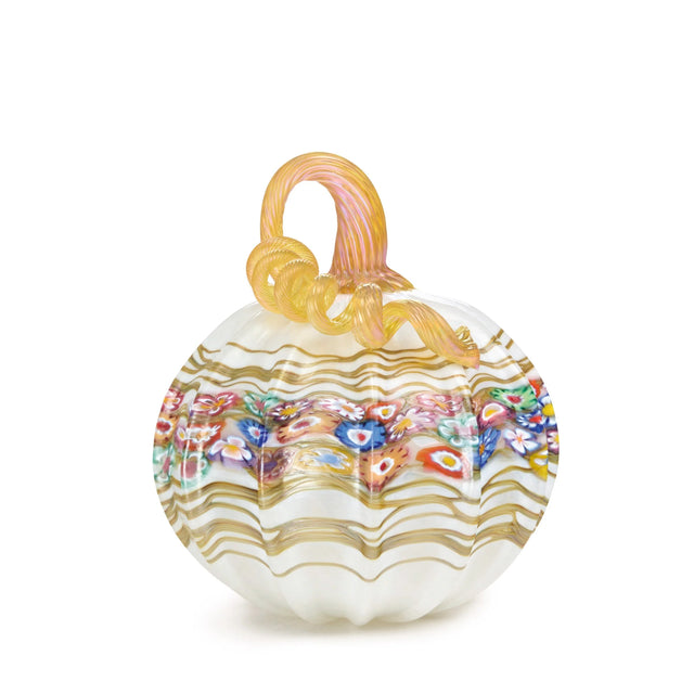 Opal White Floral Vines Pumpkin