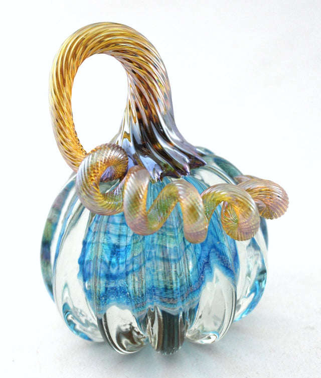 Caribbean Blue Dichroic Cast Pumpkin