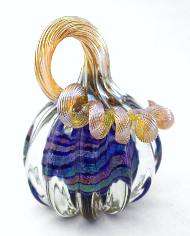 Cobalt Blue Dichroic Cast Pumpkin