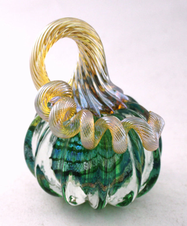 Moss Green Dichroic Cast Pumpkin