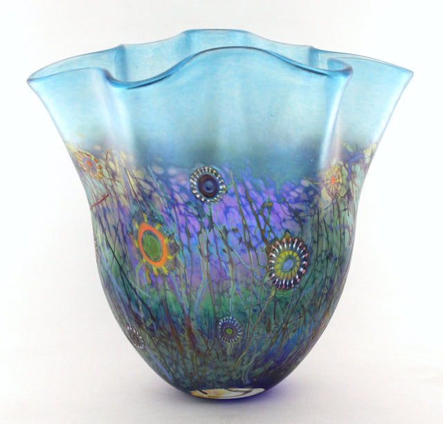 Ultra-Blue Calypso Fan Vase