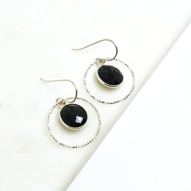 Black Onyx Sparkle Earrings