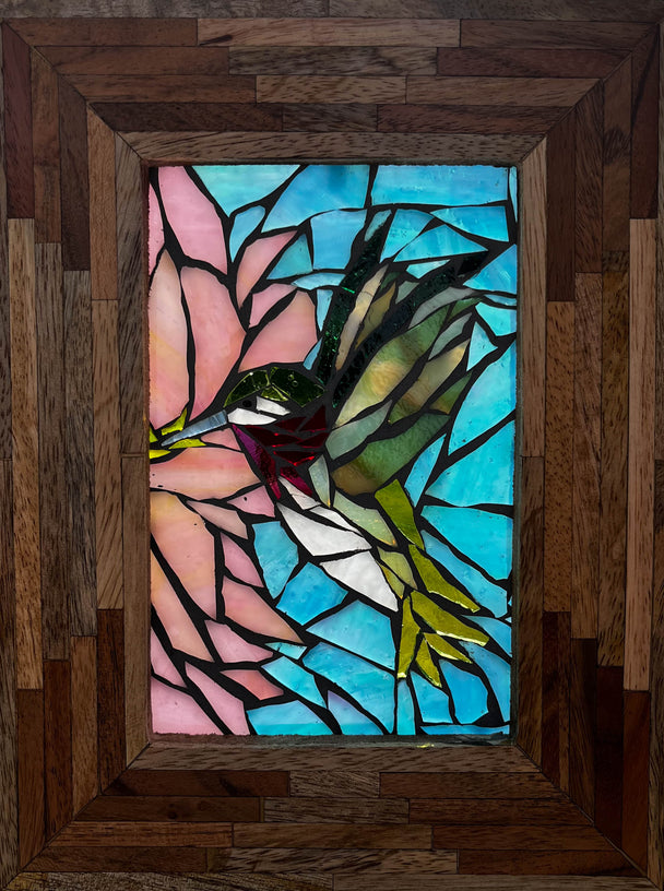 Hummingbird Mosaic Window