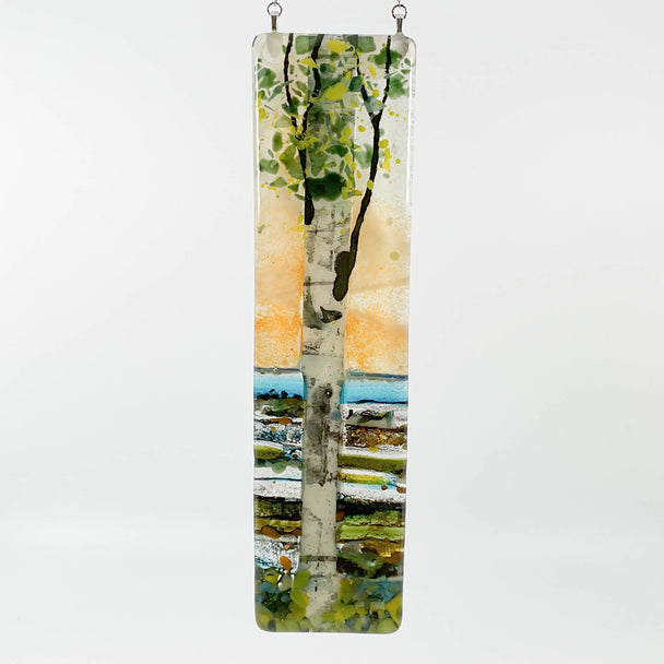 Lake Michigan Birch Tree Window Hanger