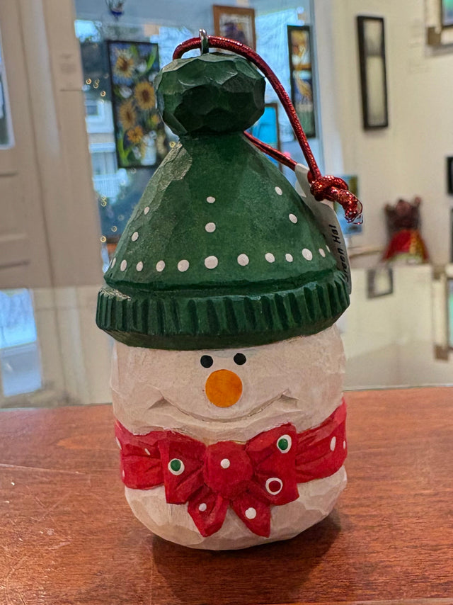 Snowman With Scarf Ornament