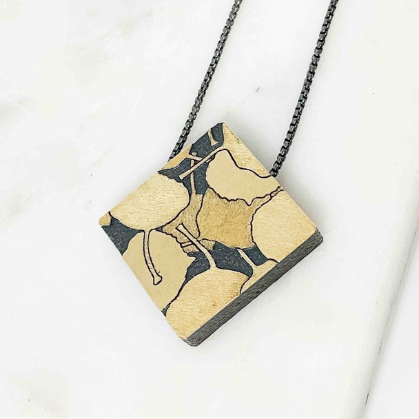 "Aspen Leaves Connecting to Earth" Pendant Necklace