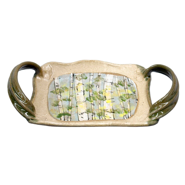 Birch Tree Handled Tray