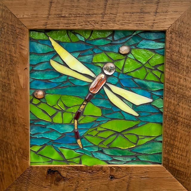Dragonfly Days Mosaic Window
