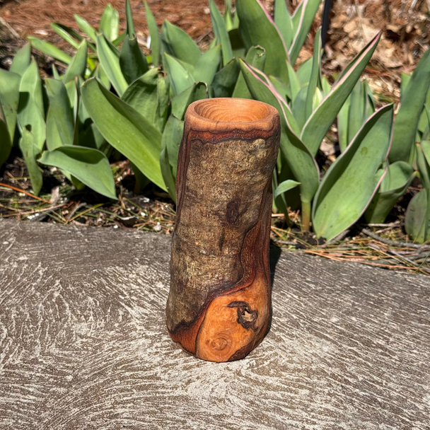 Tall Wooded Vessel