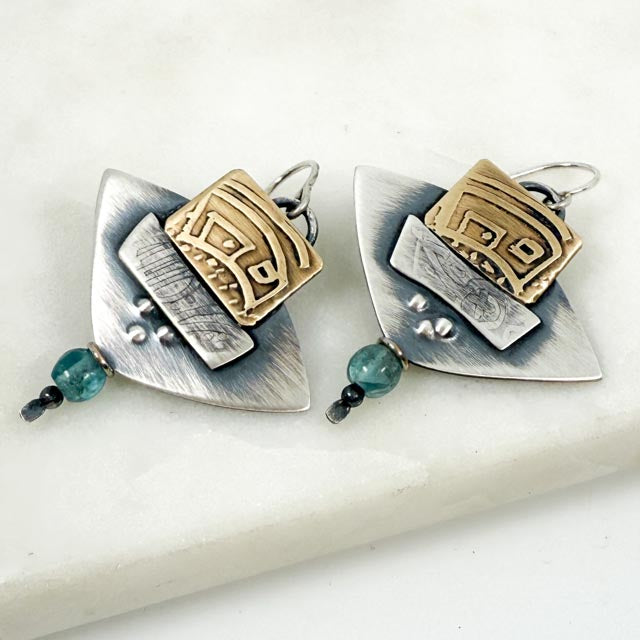 Etched Apatite Earrings