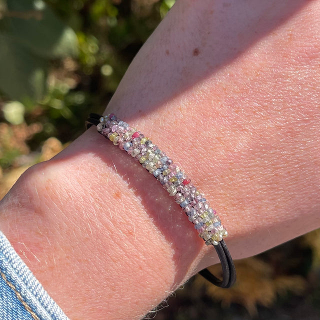 Tiny Sapphire and Seed Pearl Bracelet