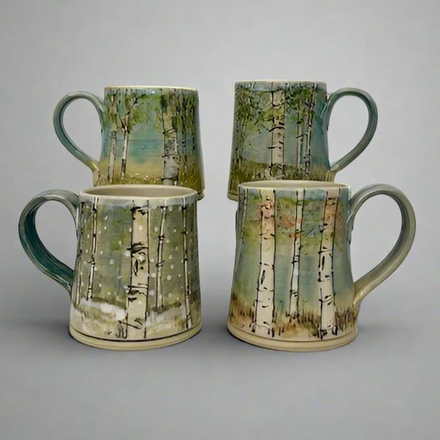 Four Seasons Birch Tree Mug(4 mugs included)