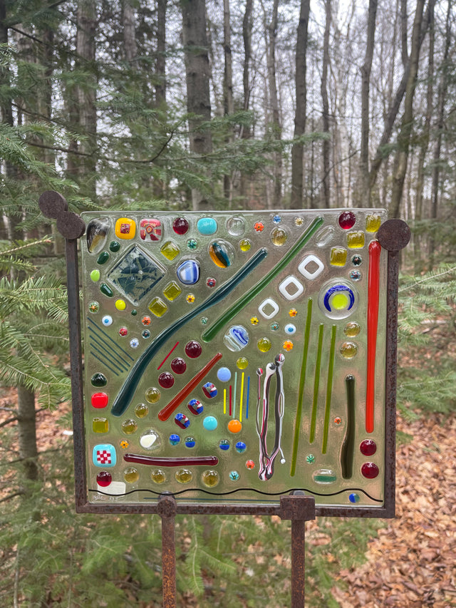 Geometric Square Outdoor Art Sculpture