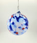 Red, White and Blue Glass ornament color, Liberty, by J. Draper Glass