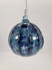 Rich blue glass ornament, color Ocean Blues, by J Draper Glass artist