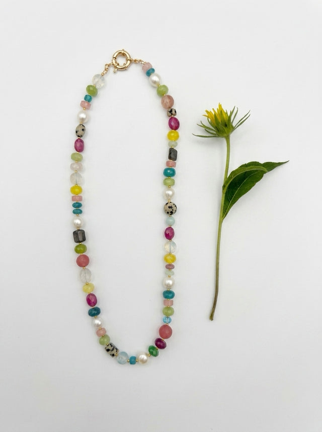 Sailor Clasp Gemstone Necklace