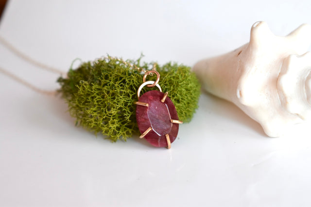 Ruby Pendant Necklace