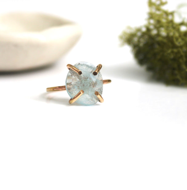 Prong Set Aquamarine Ring