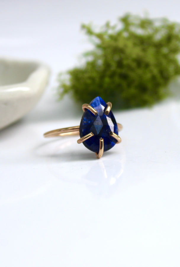 Prong Set Blue Sapphire Ring