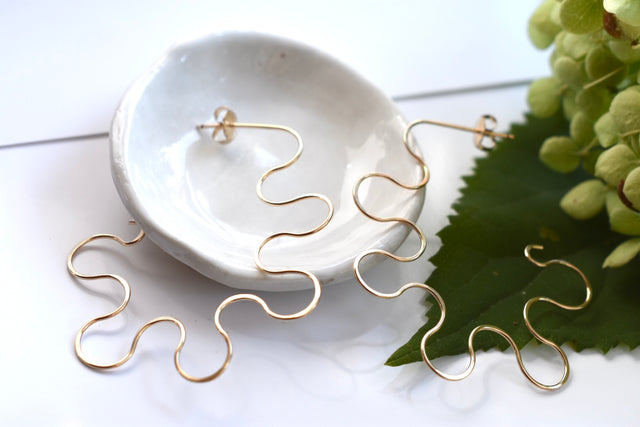 Large Squiggle Hoops