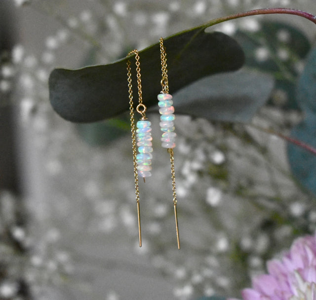 Opal Threader Earrings