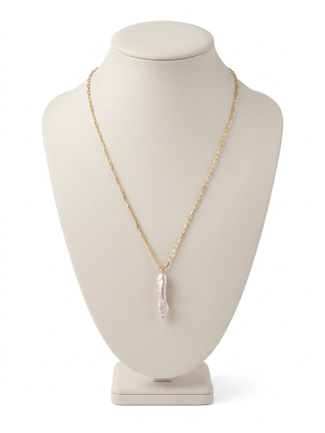 BIWA Stick Freshwater Pearl and 14k Gold Filled Necklace