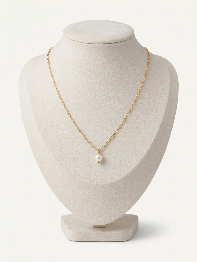 Small Freshwater Pearl and Gold Filled Necklace