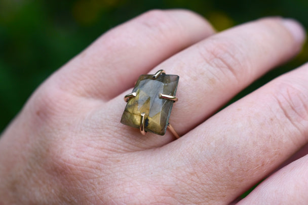 Labradorite Gold Fill Ring