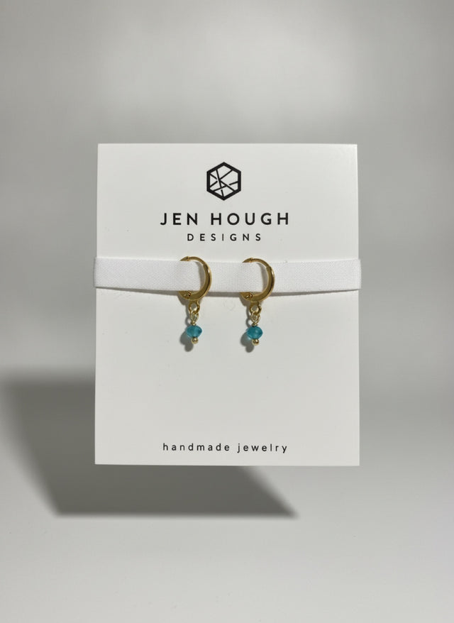 Apatite Huggie Earrings