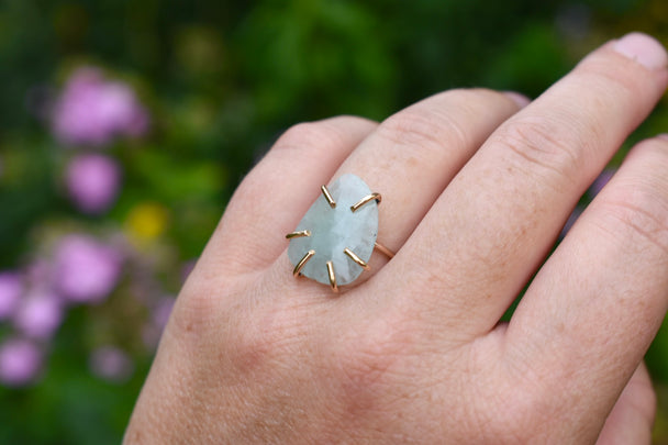 Aquamarine Gold Fill Ring