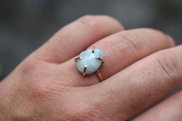 Larimar Gold Fill Ring