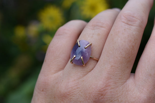 Sapphire Gem Gold Fill Ring