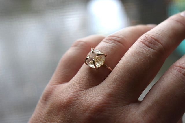 Rutilated Quartz Ring