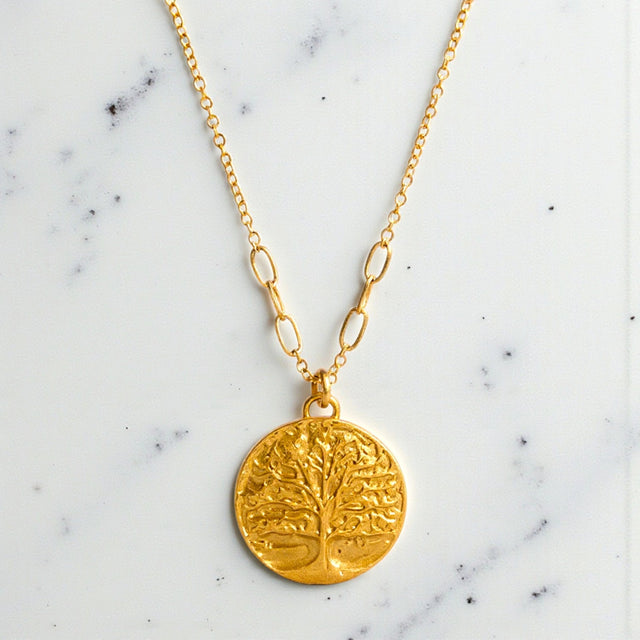 Sunlit Oak Pendant Necklace