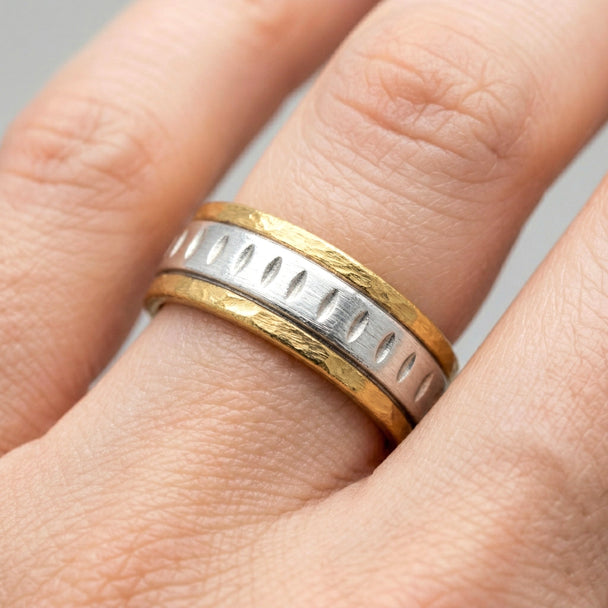 Textured Mixed Metal Band