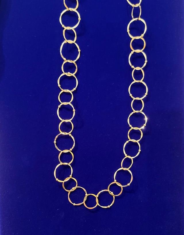 30" Mixed Metal Circle Necklace