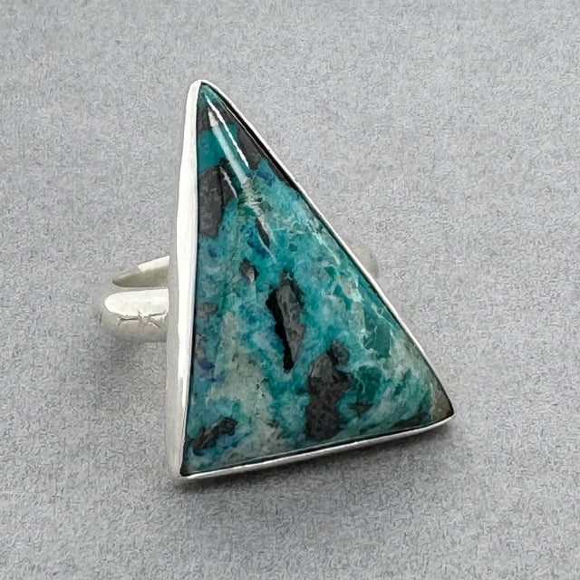 Shattuckite Triangle Ring