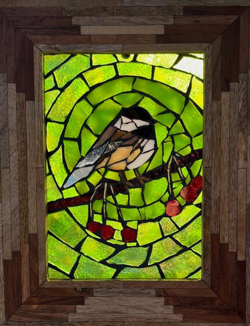 Little Chickadee Mosaic Window (Online Only)