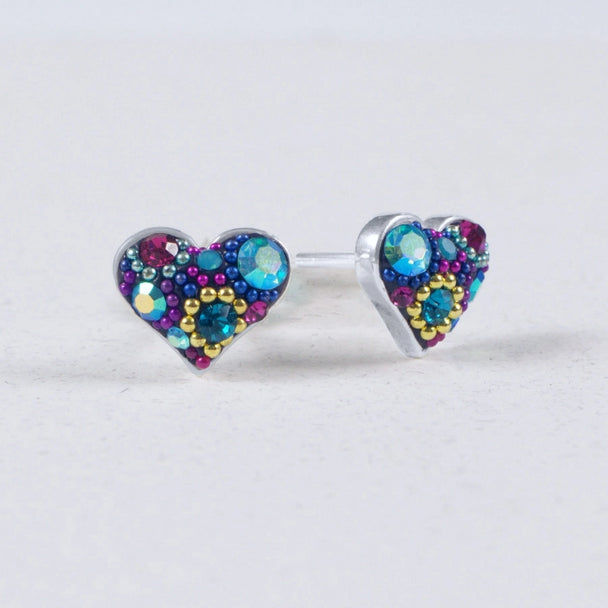 Vibrant Heart Post Earrings