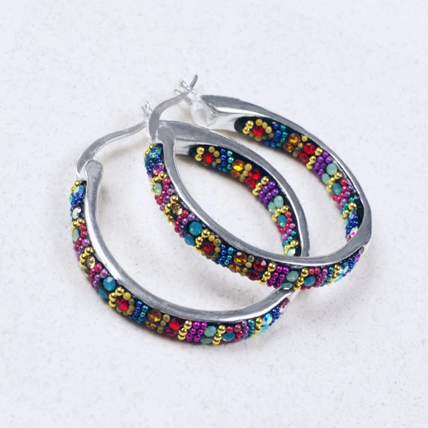 Double Sided Round Hoop Earrings