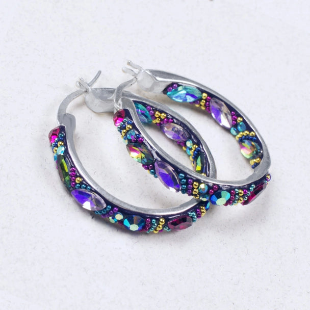 Double Sided Round Hoop Earrings