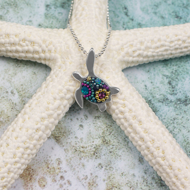 Bijou Waving Turtle Necklace