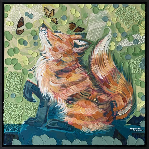 Smiling Fox and Butterfly Wings