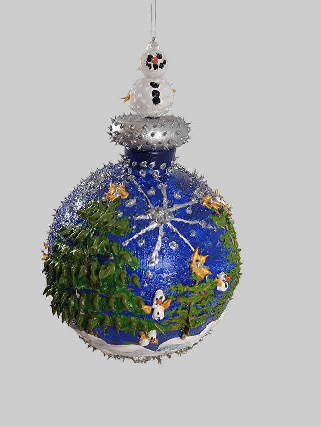 Snow Angels on Christmas Tree Island Ornament
