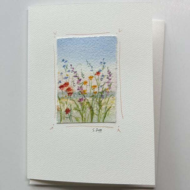 Meadow View Hand-Painted Card