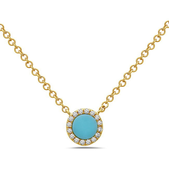 Turquoise and Diamond Necklace