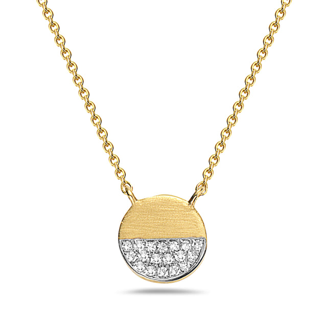 Half Circle Diamond Necklace