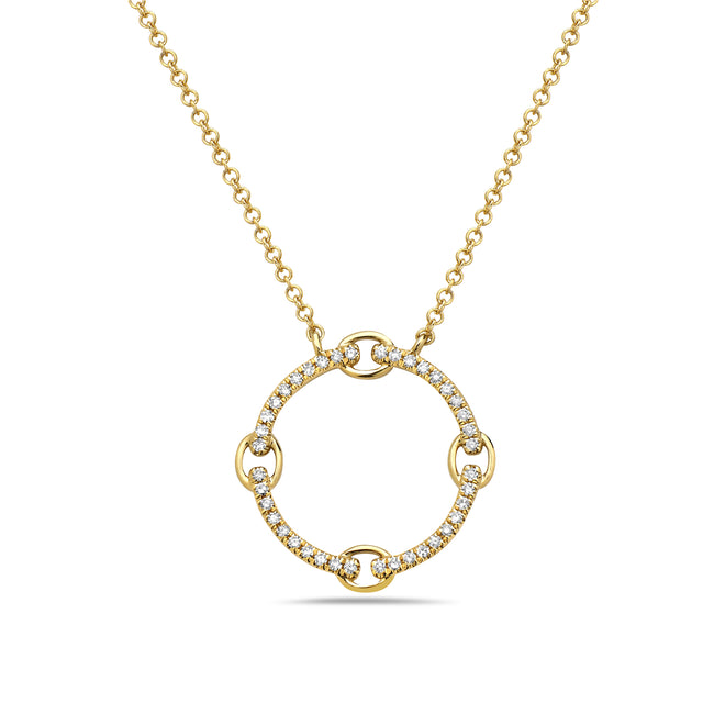 Diamond Open Circle Necklace