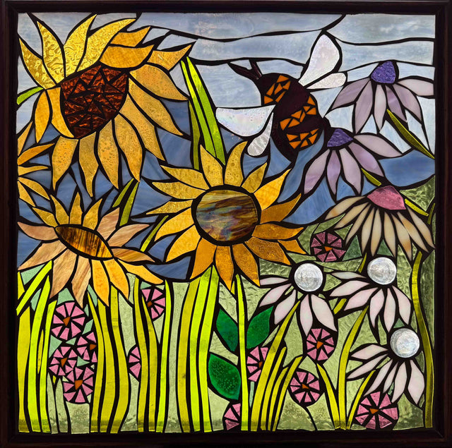 Busy Bee Mosaic Window